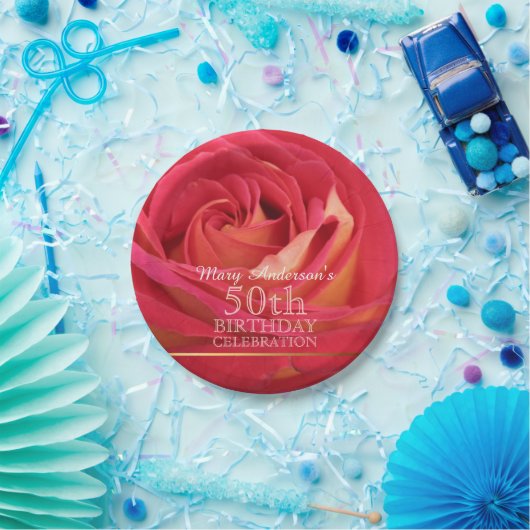 第50誕生祝いの-2-紙皿は上がりました ペーパープレート (パーティー)