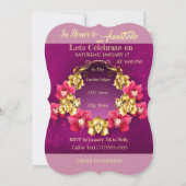 第50賛美された及び非常に支持された誕生日 招待状 (裏面)