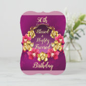 第50賛美された及び非常に支持された誕生日 招待状 (スタンド正面)