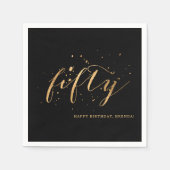 第50金ゴールド第50回誕生会 スタンダードカクテルナプキン (正面)