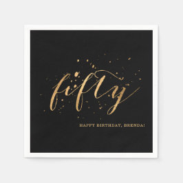 第50金ゴールド第50回誕生会 スタンダードカクテルナプキン