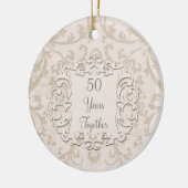 第50金結婚記念日のカスタムの写真 セラミックオーナメント (左)