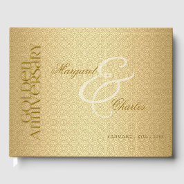 第50金結婚記念日のダマスク織の写真 ゲストブック