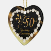 第50金結婚記念日の記念品 セラミックオーナメント (左)
