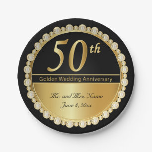 第50金結婚記念日 ペーパープレート