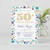 第50驚きの誕生日のパーティの招待状 招待状 (スタンド正面)