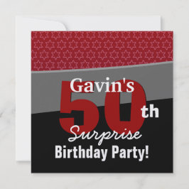 第50驚きの誕生日の黒の赤い白はR231を主演します 招待状