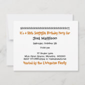 第50驚きの誕生日コンテンポラリーな西部V01 招待状 (裏面)