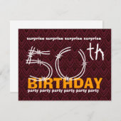 第50驚きの誕生日コンテンポラリーな西部V01 招待状 (正面/裏面)