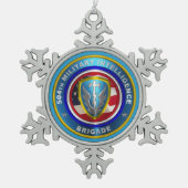 第504軍隊情報旅団 スノーフレークピューターオーナメント (正面)