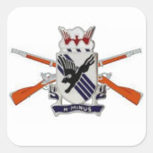 第505歩兵隊DUIがライフル銃のシールを渡った スクエアシール (正面)