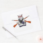 第505歩兵隊DUIがライフル銃のシールを渡った スクエアシール (封筒)