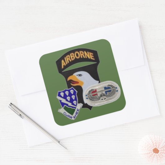 第506歩兵第101号機上槍用シール スクエアシール (封筒)