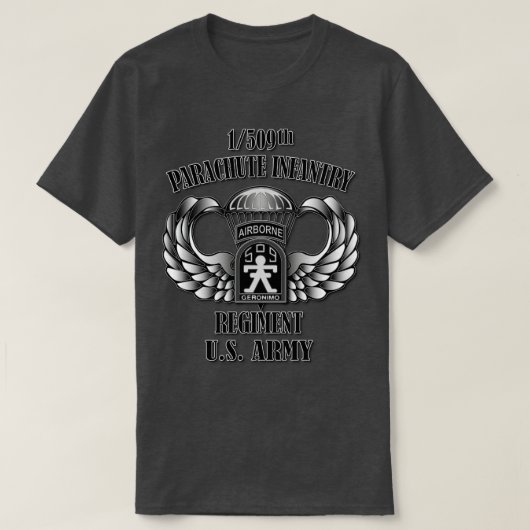 第509回落下歩兵連隊 Tシャツ (デザイン正面)
