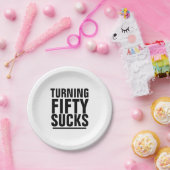第50 50最低を回す誕生日の紙皿 ペーパープレート (パーティー)