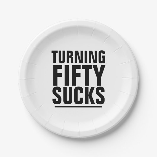 第50 50最低を回す誕生日の紙皿 ペーパープレート (正面)
