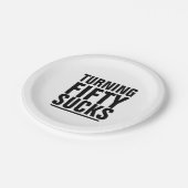 第50 50最低を回す誕生日の紙皿 ペーパープレート (アングル)