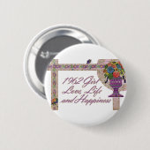 第50 Birthday 1962年 缶バッジ (正面&裏面)