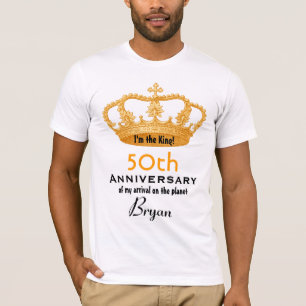 第50 FUNNY記念日の誕生日王 Tシャツ