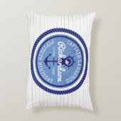 第50 nautical Rope Anchor Helm誕生日の大尉 アクセントクッション (裏面(縦))