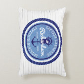 第50 nautical Rope Anchor Helm誕生日の大尉 アクセントクッション (正面(垂直))