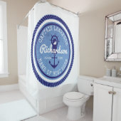 第50 nautical Rope Anchor Helm誕生日の大尉 シャワーカーテン (インサイチュ)