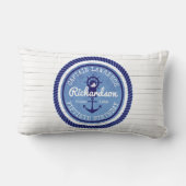 第50 nautical Rope Anchor Helm誕生日の大尉 ランバークッション (裏面)