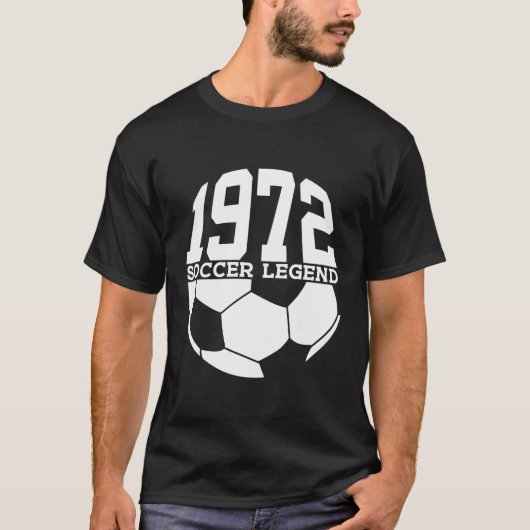 第51回誕生日サッカー伝説1972サッカー Tシャツ (正面)
