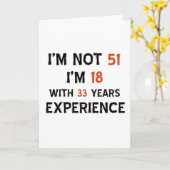 第51誕生日のデザイン カード (黄色い花)