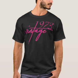 第51誕生日ギフト男性へと女性ヴィンテージ1973 Tシャツ