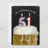 第51誕生日ビールパーティー 招待状 (正面)
