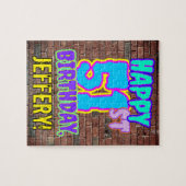 第51誕生日~おもしろい、アーバン・グラフィティ・ルック ジグソーパズル (横)