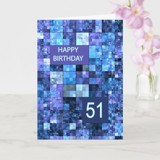 第51誕生日、ブルースクウェア、 カード (蘭)