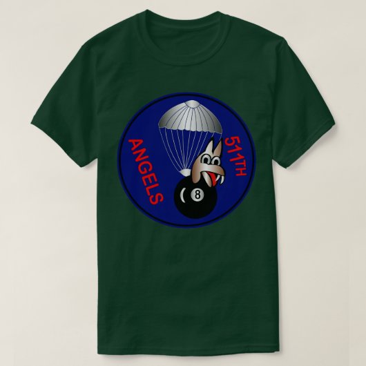 第511パラシュート歩兵連隊511PIR wo Txt Tシャツ (デザイン正面)