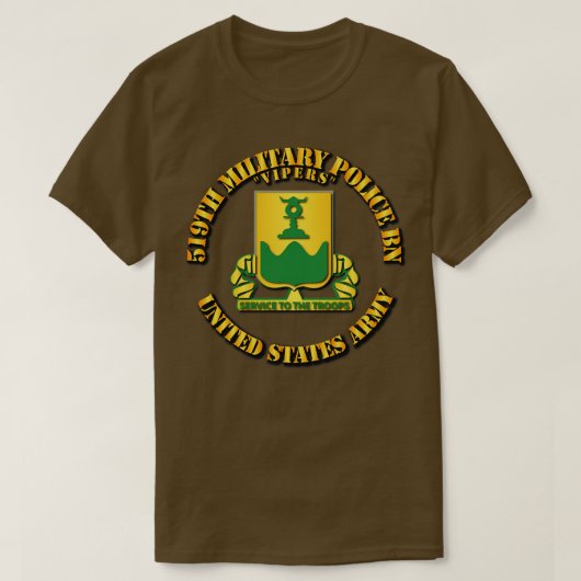 第519軍事警察大隊 ヴィパーズ Tシャツ (デザイン正面)