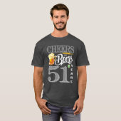 第51 51年への誕生日のワイシャツ応援そしてビール Tシャツ (正面フル)