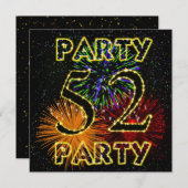 第52回バースデーパーティーの花火大会 招待状 (正面/裏面)