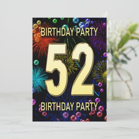 第52回バースデーパーティー招待花火大会 招待状 (スタンド正面)