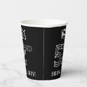 第52回バースデーパーティー:アールデコスタイル+名前をカスタムする 紙コップ (右)