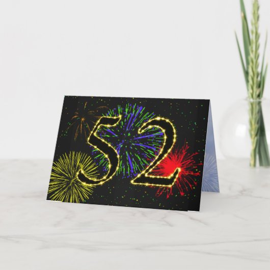 第52回誕生日パーティーへの招待 招待状 (正面)