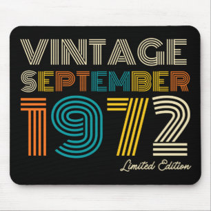 第52回誕生日ヴィンテージ1972年9月限定。 マウスパッド