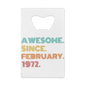 第52回誕生日1972年2月 クレジットカード栓抜き (裏面)