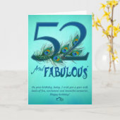 第52誕生日のテンプレートカード カード (黄色い花)