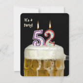 第52誕生日ビールパーティー 招待状 (正面)