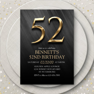 第52誕生日招待状 招待状