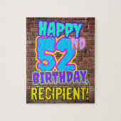 第52誕生日~おもしろい、アーバン・グラフィティ・ルッインスパイアク ジグソーパズル (縦)