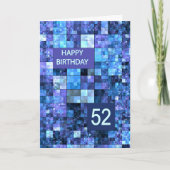 第52誕生日、ブルースクウェア、 カード (正面)