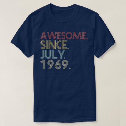 第53回誕生日パーティー7月素晴らしから52歳 Tシャツ (デザイン正面)