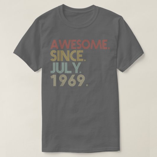 第53回誕生日パーティー7月素晴らしから52歳 Tシャツ (デザイン正面)