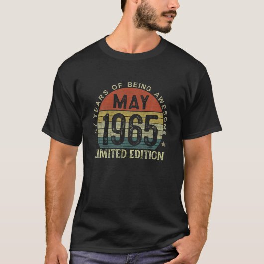 第53回誕生日1969年5月53歳Awe Tシャツ (正面)